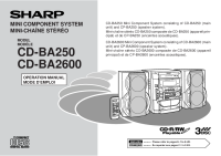 Sharp CD-BA2600-Owners-Manual